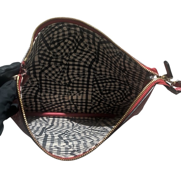 Y2K MCM Visetos Liz Shopper Tote Pouch Leather Monogram Logo Clutch Shoulder Bag - Picture 5 of 10